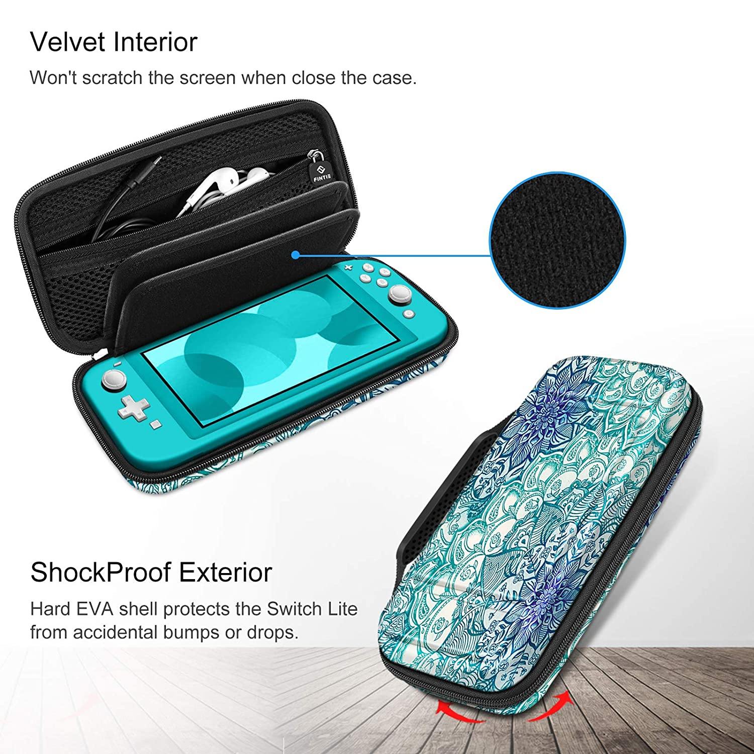 Fintie Carry Case for Nintendo Switch Lite 2019 - [Shockproof] Hard Shell Protective Cover Bag with 15 Game Card/2 Micro SD Card Slots - JOY2ESpree