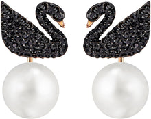 
                        
                          將圖片載入圖庫檢視器 SWAROVSKI Women's Iconic Swan Jewelry Collection, Rose Gold Tone Finish, Black Crystals - JOY2ESpree
                        
                      