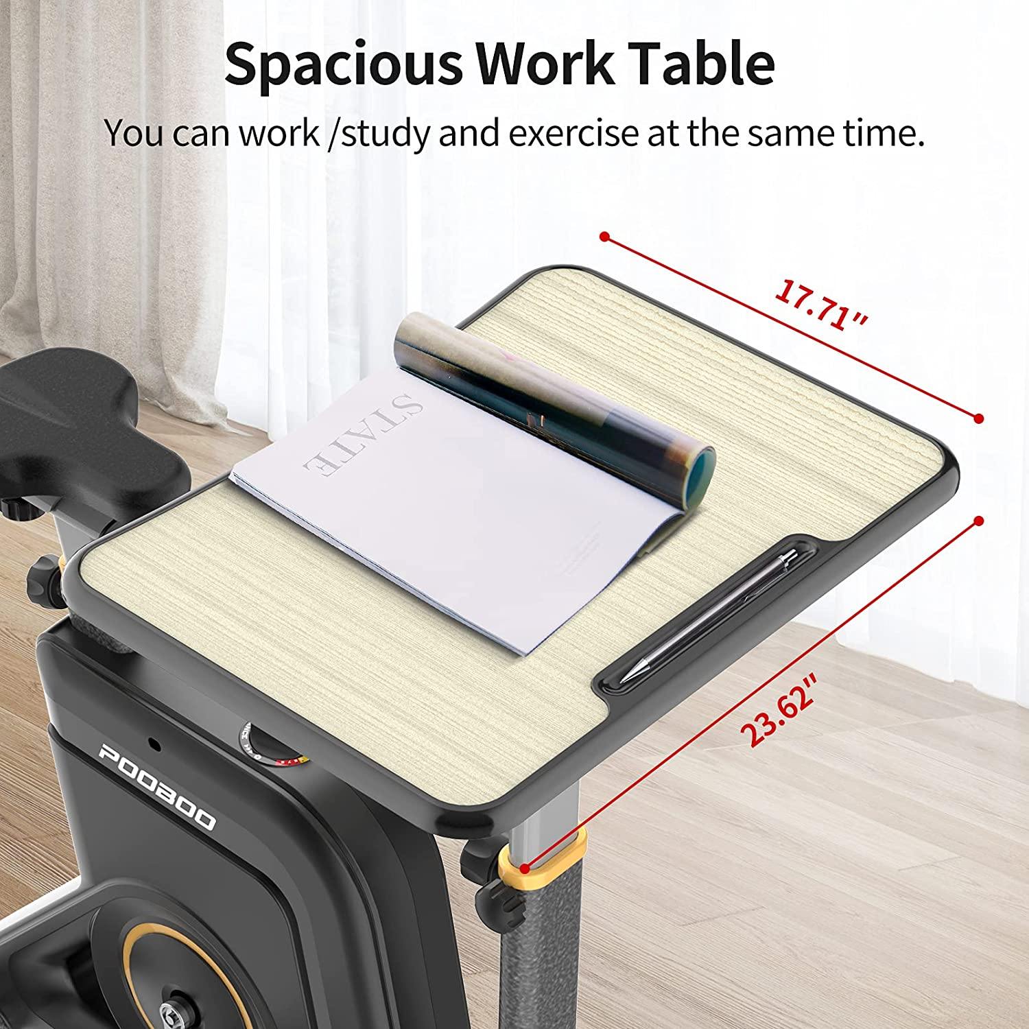 pooboo Desk Cycle Exercise Bike Indoor Cycling Bike Adjustable Magnetic Resistance Stationary Bike for Home Office - JOY2ESpree