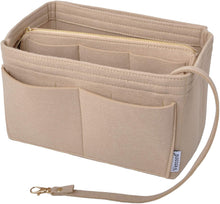 
                        
                          將圖片載入圖庫檢視器 Vercord Felt Organizer Insert for Purse Handbag Tote Bag in Bag Inside Shaper Divider Neo Beige Small
                        
                      