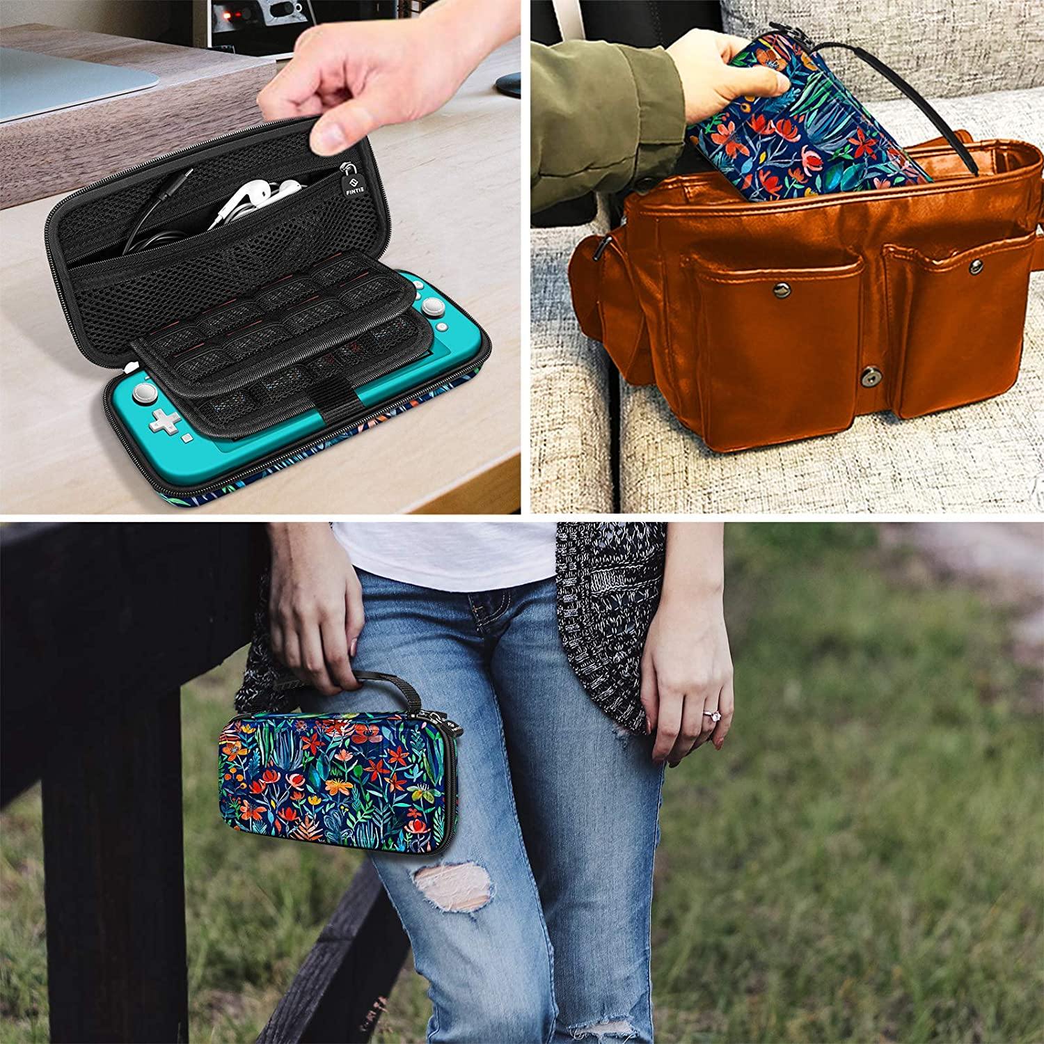 Fintie Carry Case for Nintendo Switch Lite 2019 - [Shockproof] Hard Shell Protective Cover Bag with 15 Game Card/2 Micro SD Card Slots - JOY2ESpree