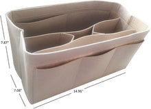 
                        
                          Load image into Gallery viewer, Felt Tote Bag Organizer Insert with Pockets, Handbag Purse Shaper, fits Neverfull, Speedy, Longchamp, etc.
                        
                      