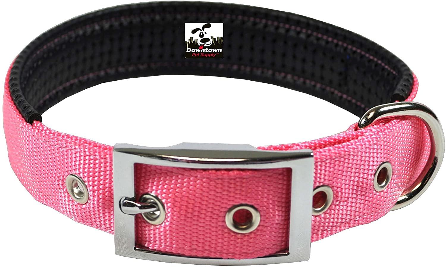 Downtown Pet Supply Deluxe Adjustable Thick Dog Collar, (Purple, XLarge)
