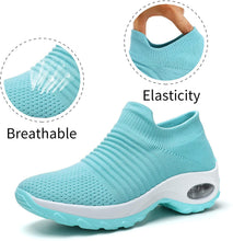 
                        
                          Load image into Gallery viewer, STQ Slip On Breathe Mesh Walking Shoes Women Fashion Sneakers Comfort Wedge Platform Loafers
                        
                      