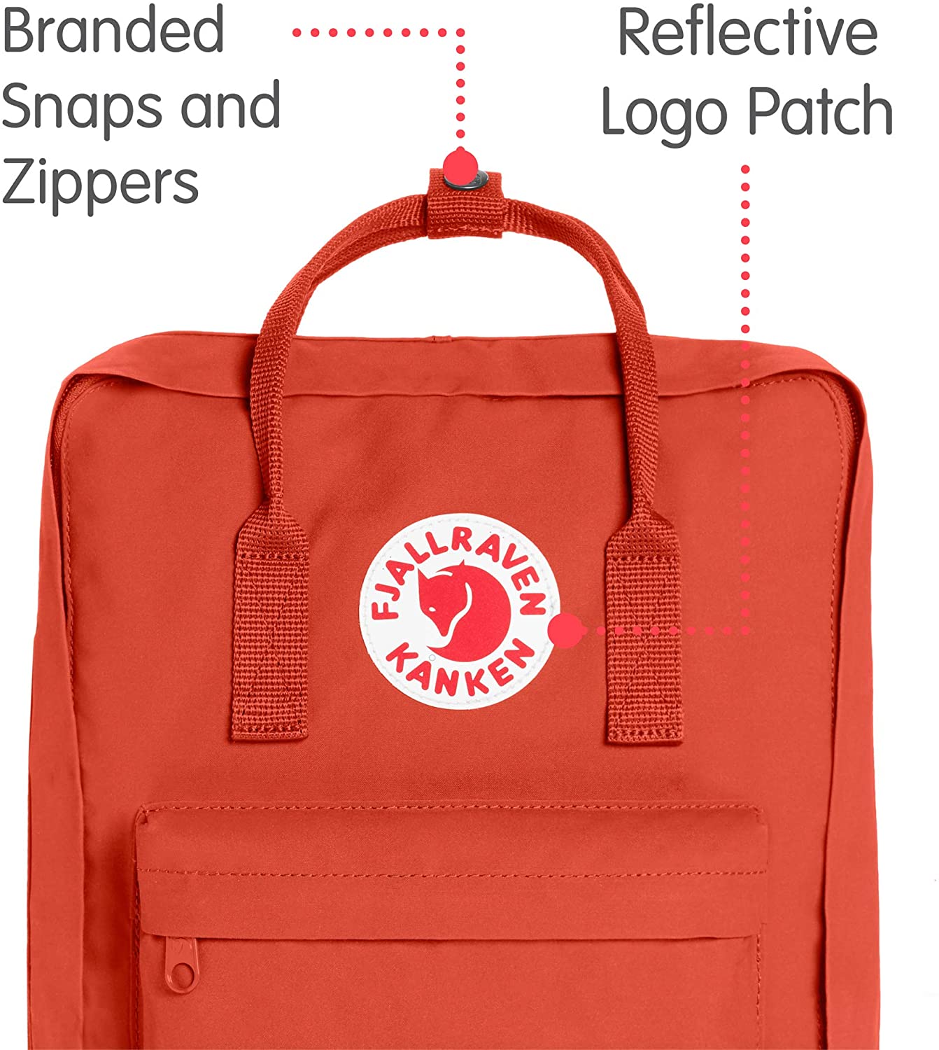 Fjallraven, Kanken Classic Backpack for Everyday, Ox Red