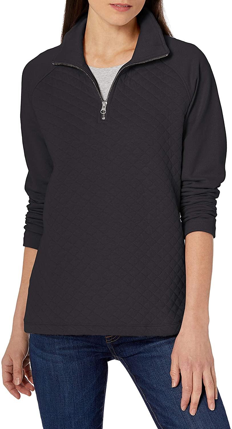 Jag Jeans Women's Theresa Quarter Zip Brushed Terry Top
