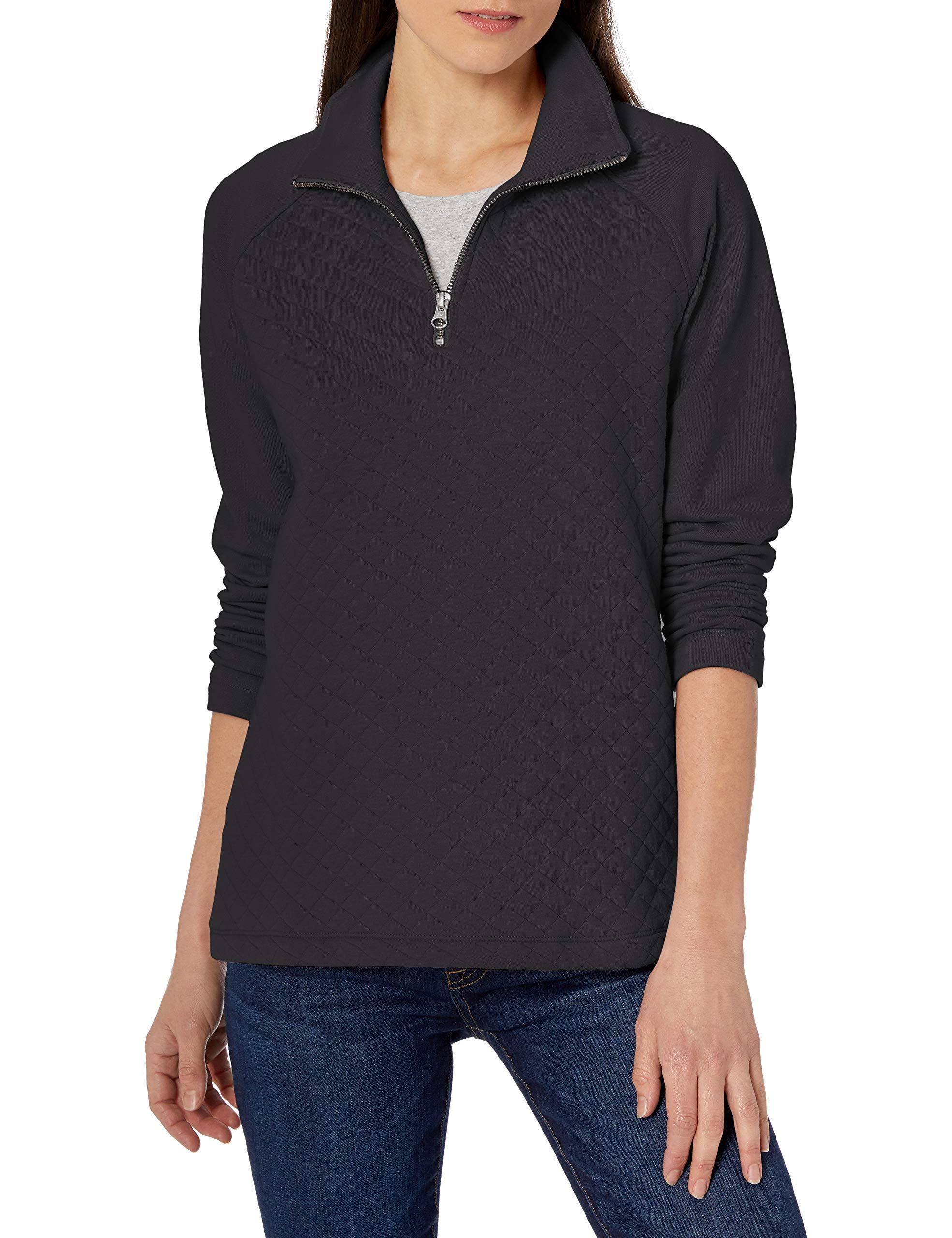 Jag Jeans Women's Theresa Quarter Zip Brushed Terry Top