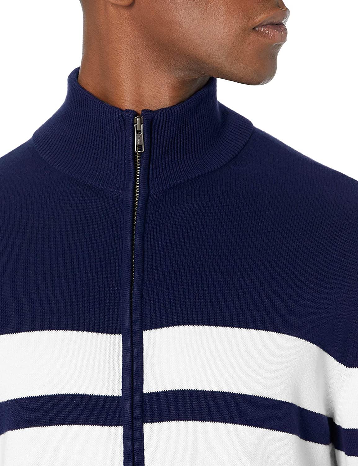 Amazon Essentials Men's Full-Zip Cotton Sweater