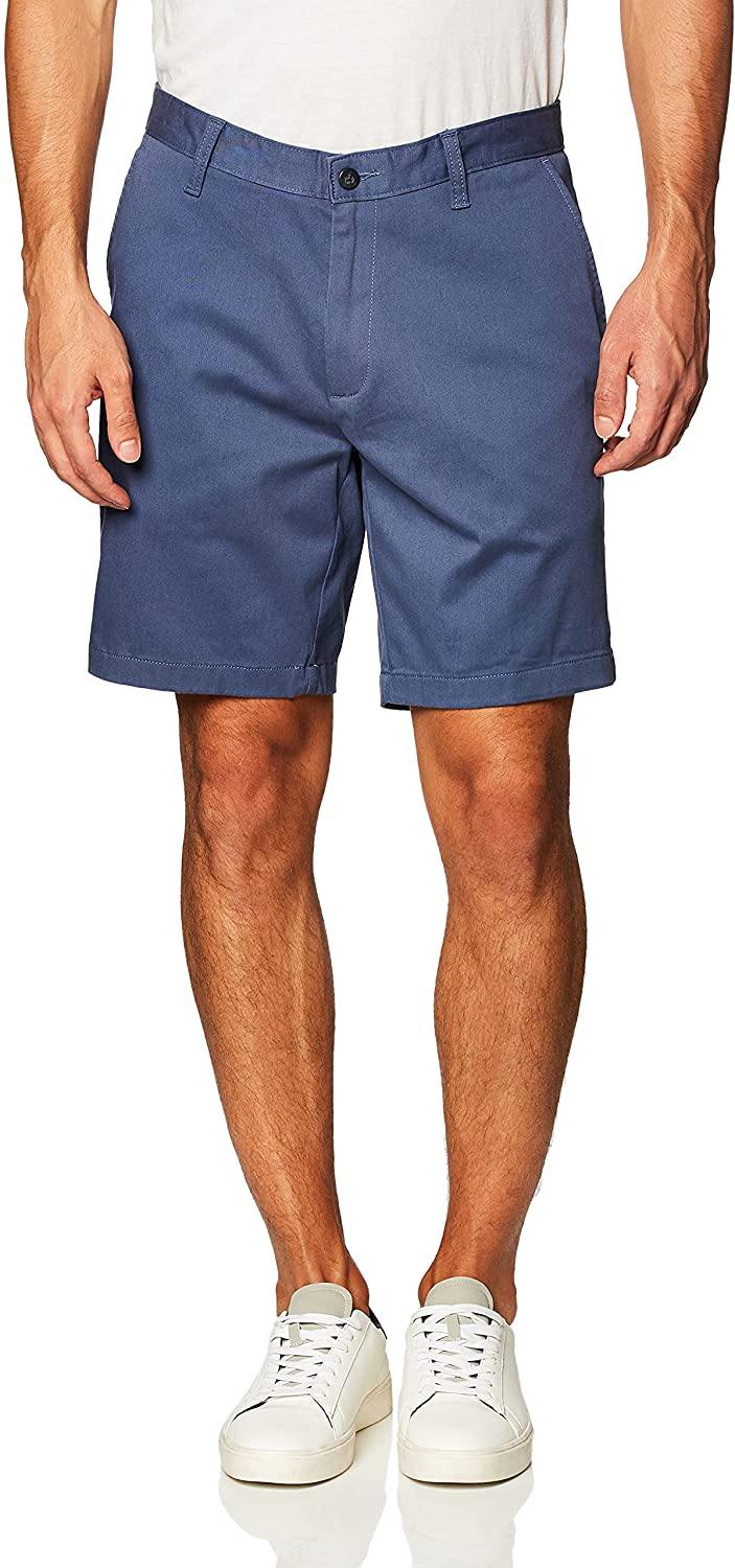 Nautica Men's Classic Fit Flat Front Stretch Solid Chino Deck Short - JOY2ESpree