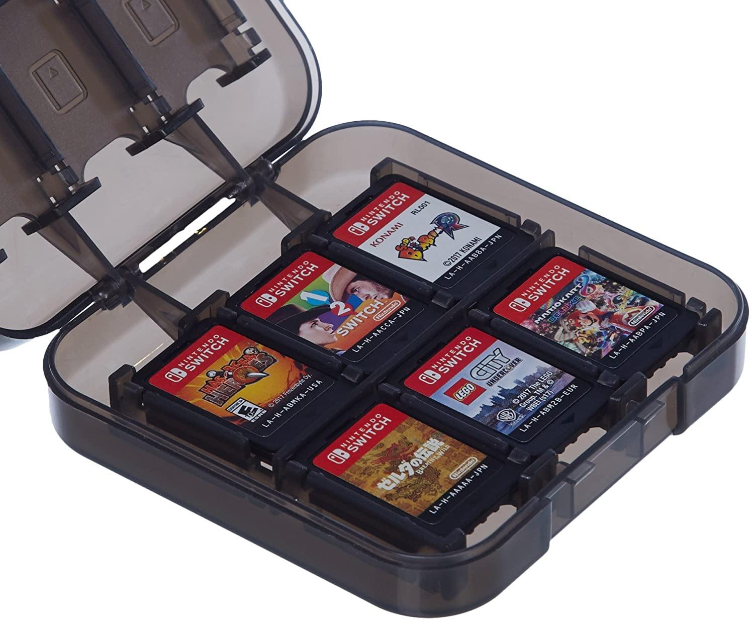 Amazon Basics Game Storage Case for 24 Nintendo Switch Games - 3.4 x 3.4 x 1 Inches, Blue - JOY2ESpree