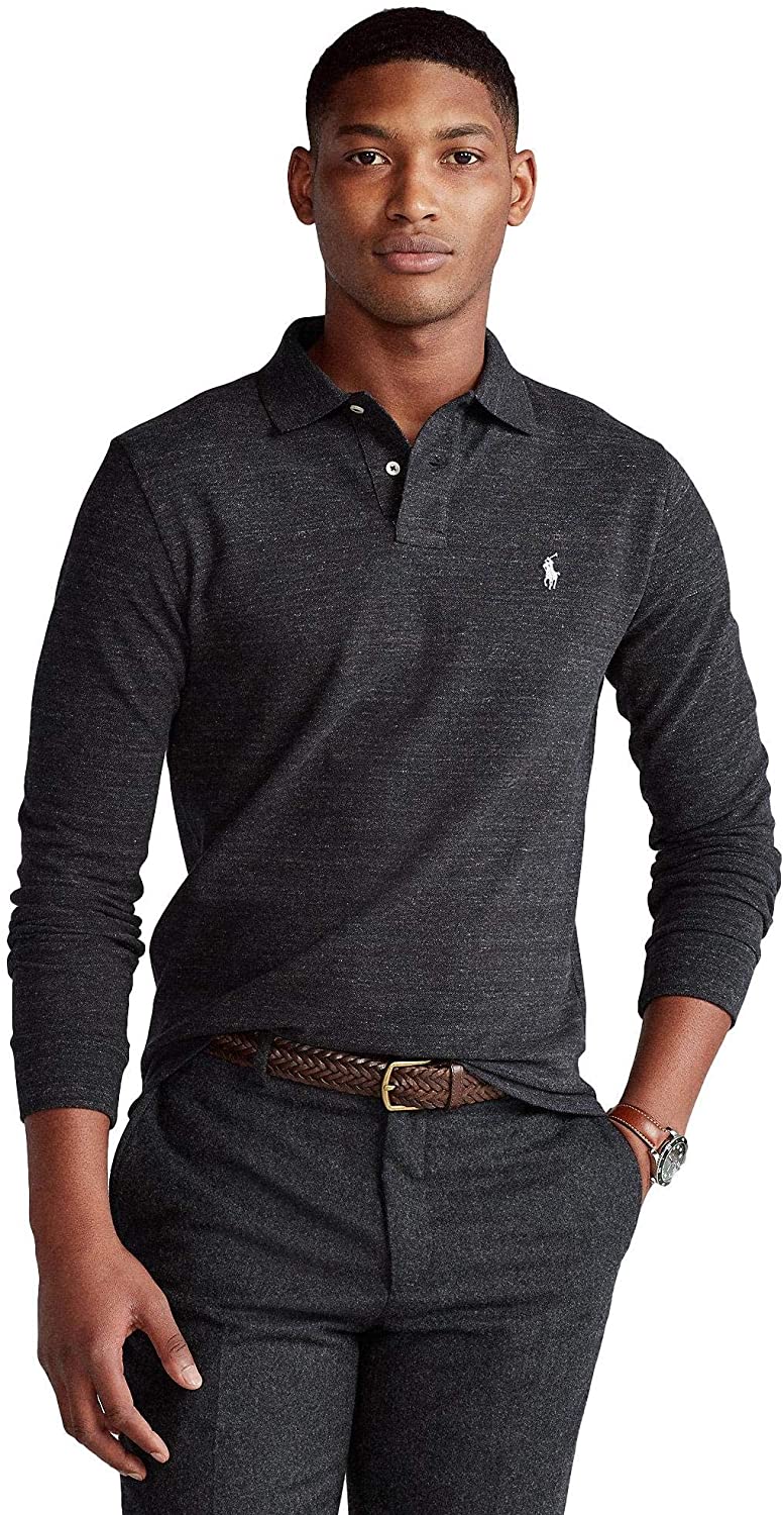 POLO RALPH LAUREN Men's Long Sleeve Mesh Polo Shirt