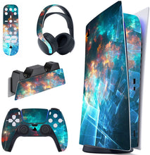 
                        
                          Load image into Gallery viewer, PlayVital Blue Nebula Full Set Skin Decal for PS5 Console Digital Edition - JOY2ESpree
                        
                      