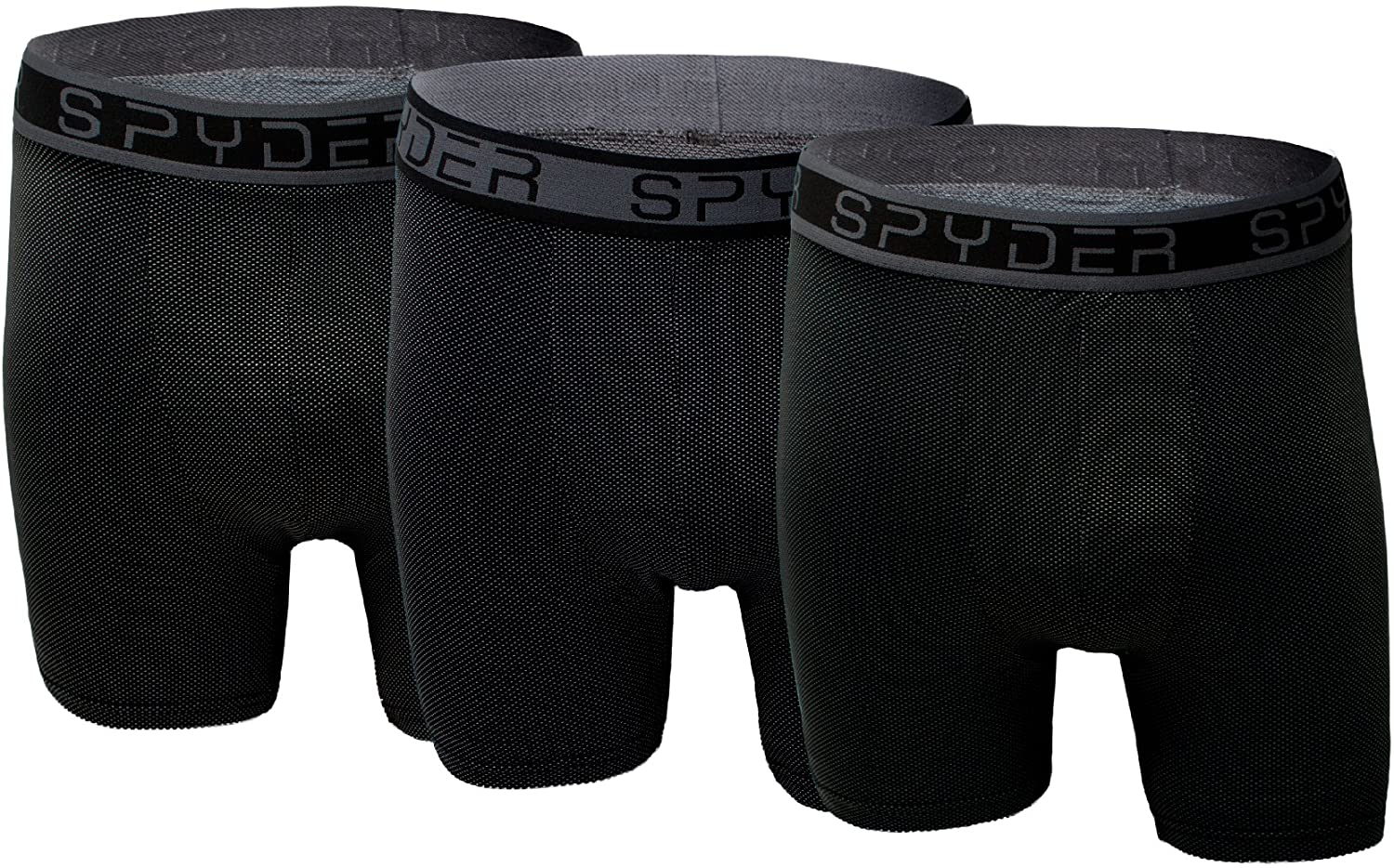 Spyder Performance Mesh Mens Boxer Briefs Sports Underwear 3 Pack for Men