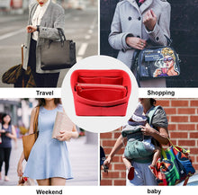 
                        
                          Load image into Gallery viewer, MA STRAP Purse Organizer with Detachable Zipper Pouch Multipurpose Felt Insert Bag Fit Speedy Neverfull Longchamp Tote
                        
                      