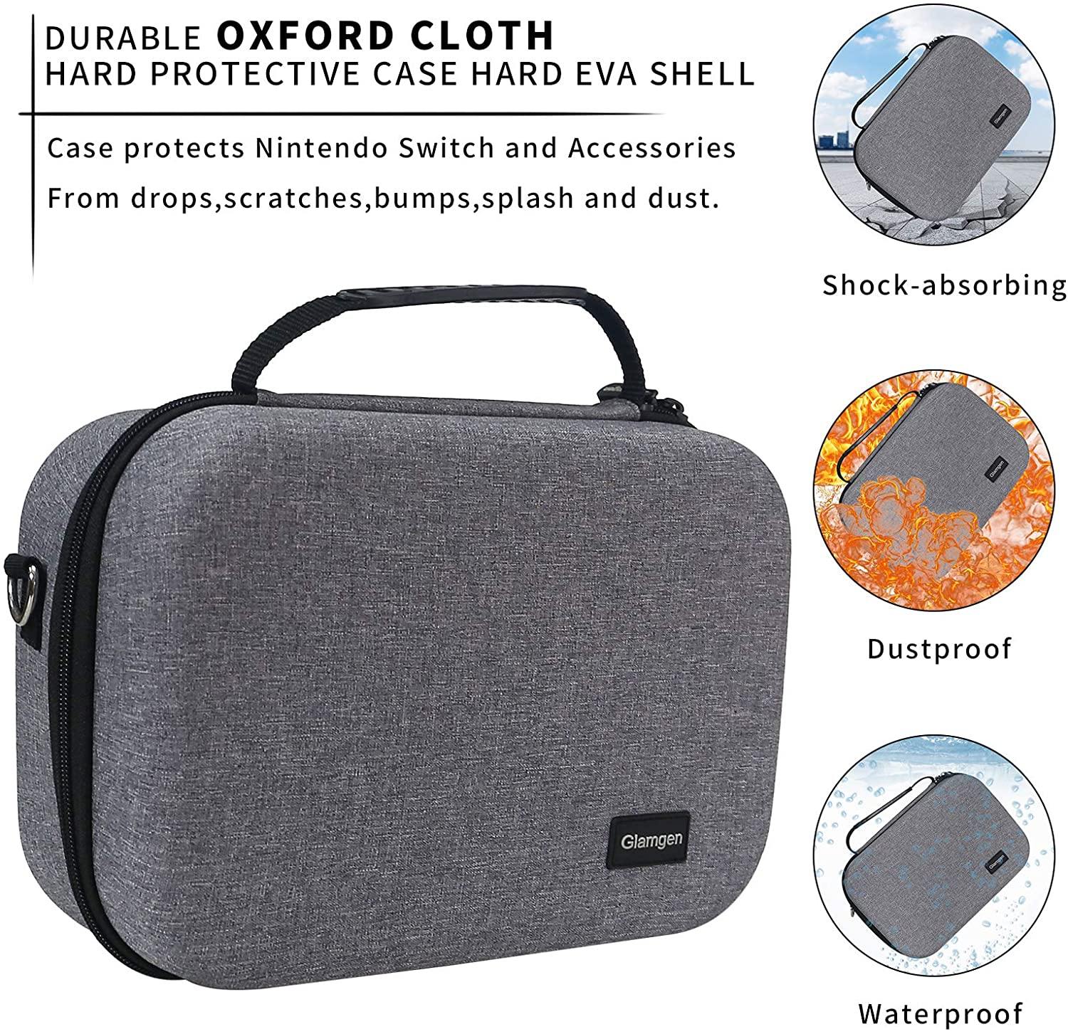 Large Carrying Storage Case for Nintendo Switch,Protective Travel Hard Shell Messenger Bag for Switch Console - JOY2ESpree