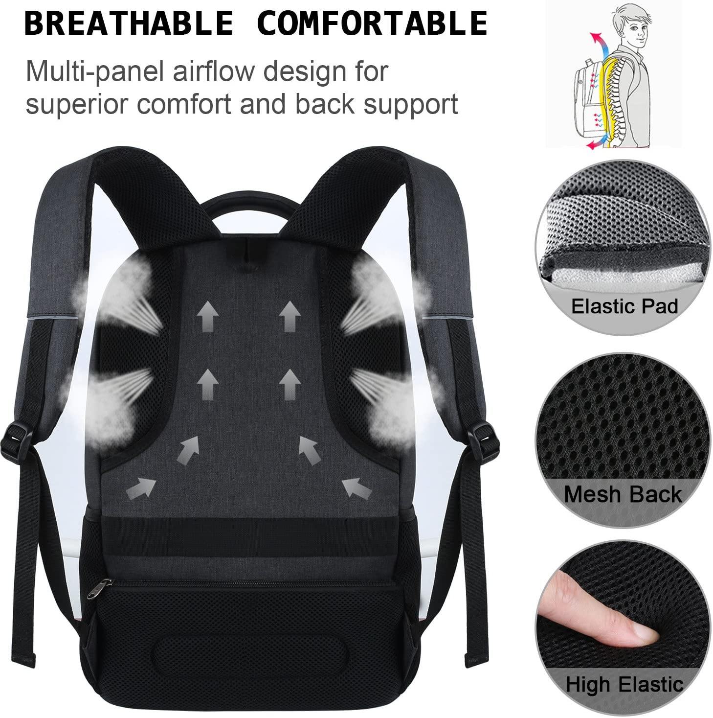 Laptop Backpack,Business Travel Anti Theft Slim Durable Laptops Backpack with USB Charging Port - JOY2ESpree