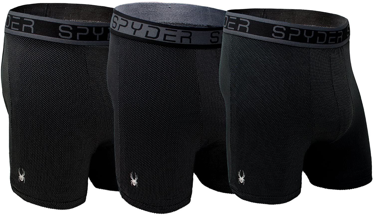 Spyder Performance Mesh Mens Boxer Briefs Sports Underwear 3 Pack for Men