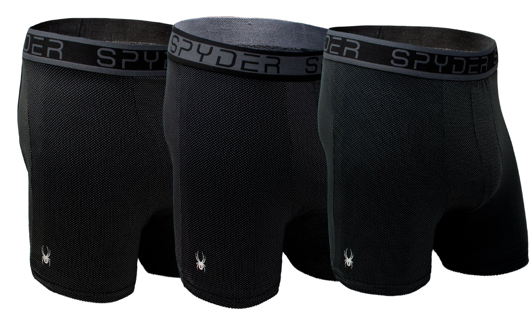 Spyder Performance Mesh Mens Boxer Briefs Sports Underwear 3 Pack for Men