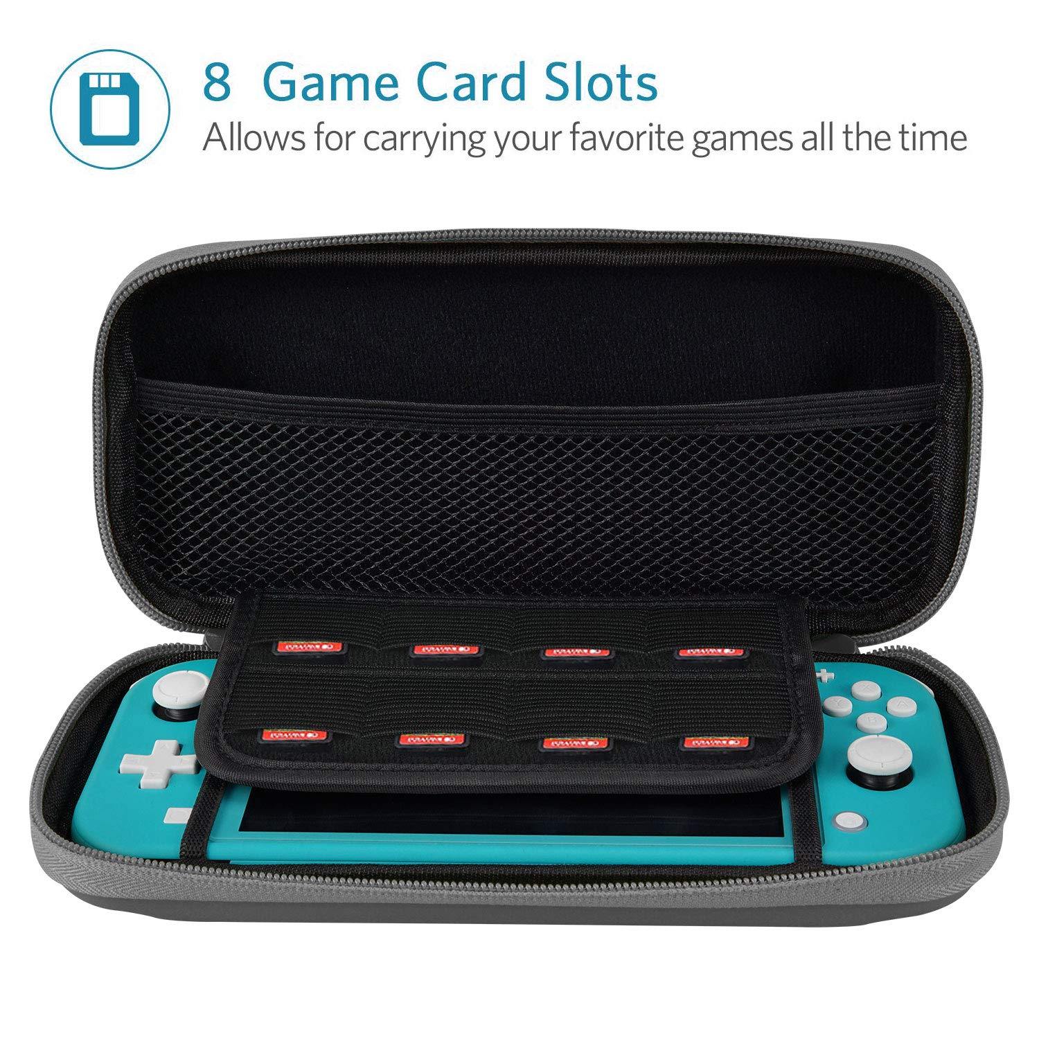 CoBak Carrying Case for Nintendo Switch Lite - with 1 Screen Protector, 1 Grip Case and 4 Thumb Grip Caps. - JOY2ESpree