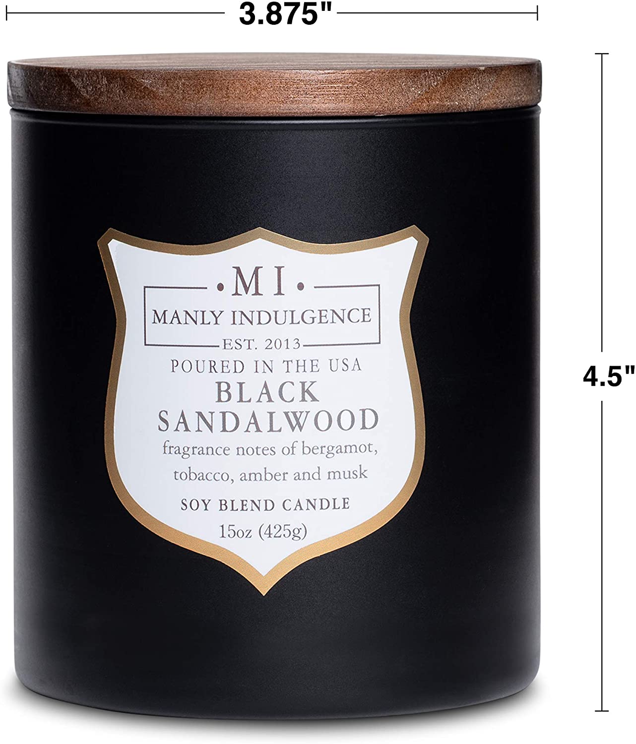 Manly Indulgence Sea Salt & Ginger Scented Jar Candle, 15 Oz, White