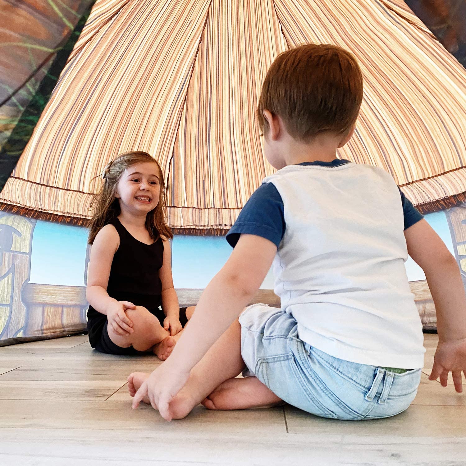 The Original AirFort Build A Fort in 30 Seconds, Inflatable Fort for Kids (Ocean Camo)