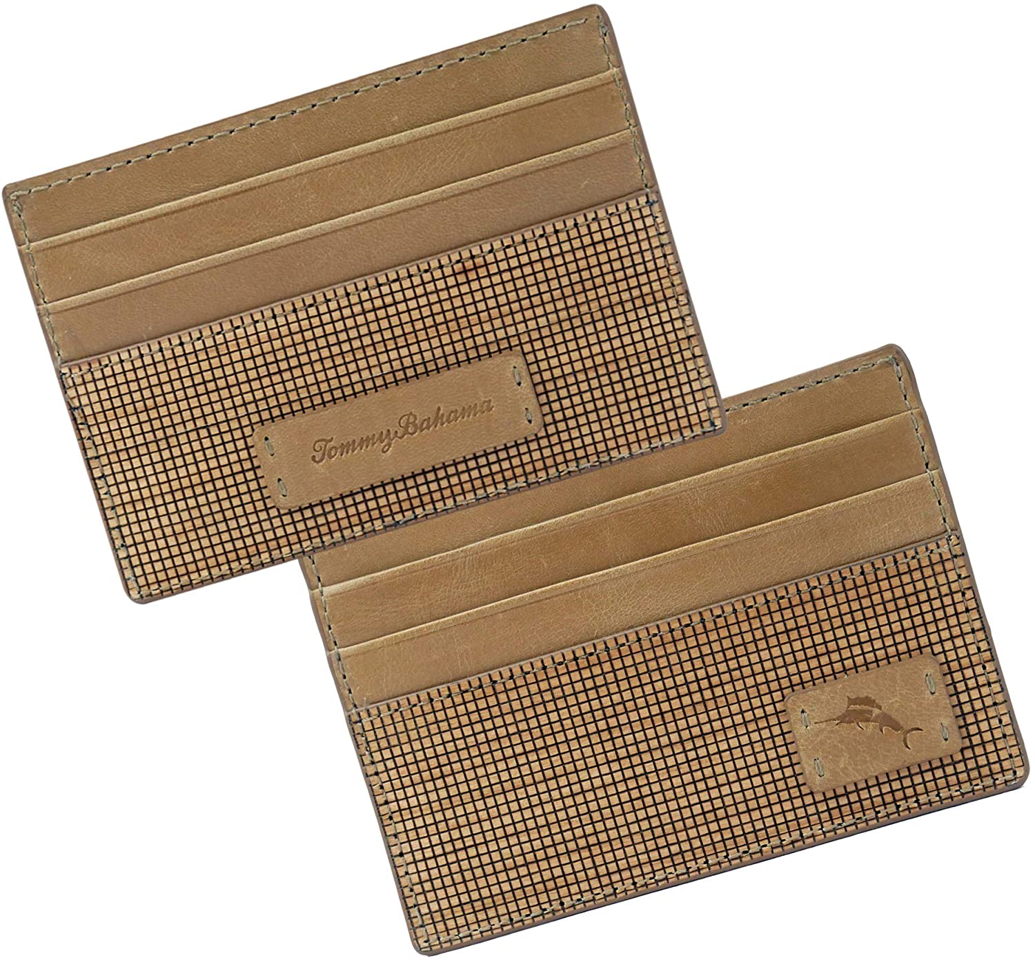 Tommy Bahama Men's 100% Leather Slim Card Case Carrier Wallet