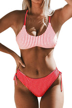
                        
                          Load image into Gallery viewer, CUPSHE Women's Back Braided Straps Reversible Bottom Strappy Lace Up Bikini Sets
                        
                      