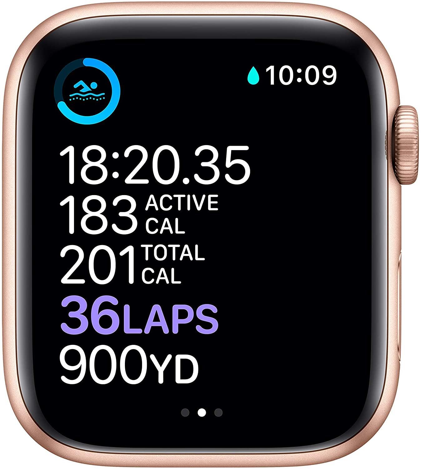 Apple Watch Series 6 (GPS, 44mm) - Space Gray Aluminum Case with Black Sport Band (Renewed) - JOY2ESpree