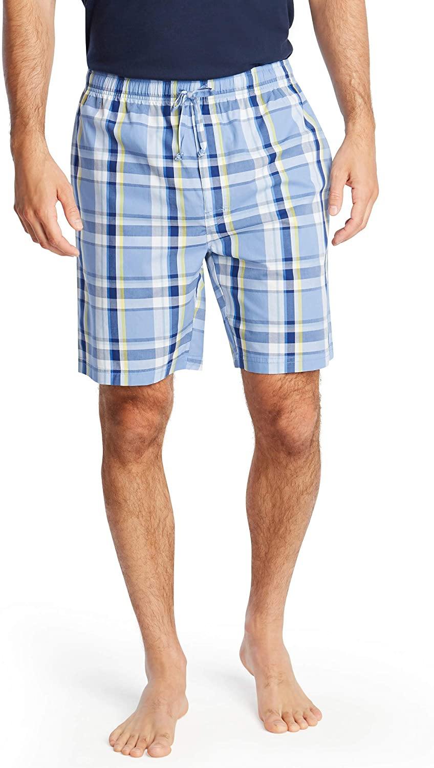Nautica Men's Soft Woven 100% Cotton Elastic Waistband Sleep Pajama Short - JOY2ESpree