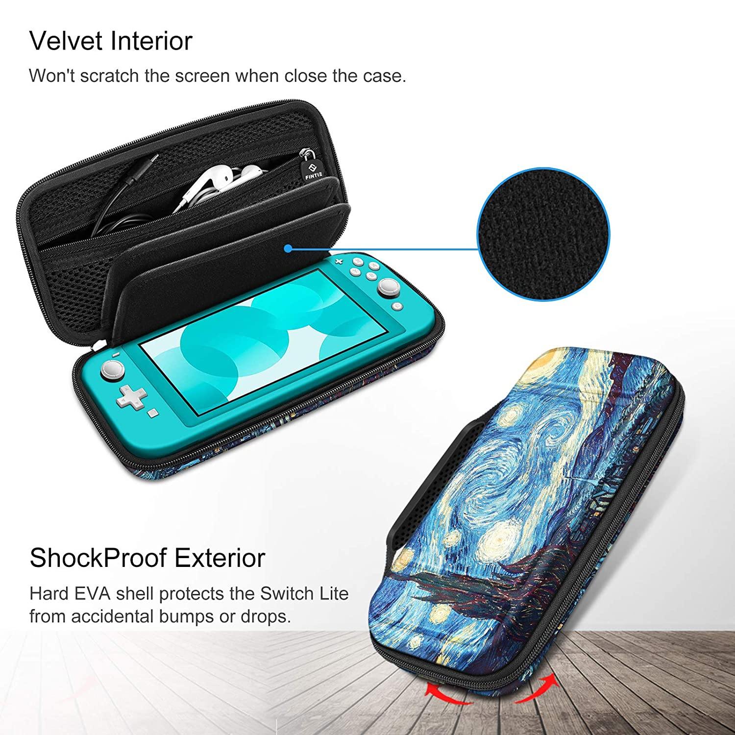 Fintie Carry Case for Nintendo Switch Lite 2019 - [Shockproof] Hard Shell Protective Cover Bag with 15 Game Card/2 Micro SD Card Slots - JOY2ESpree