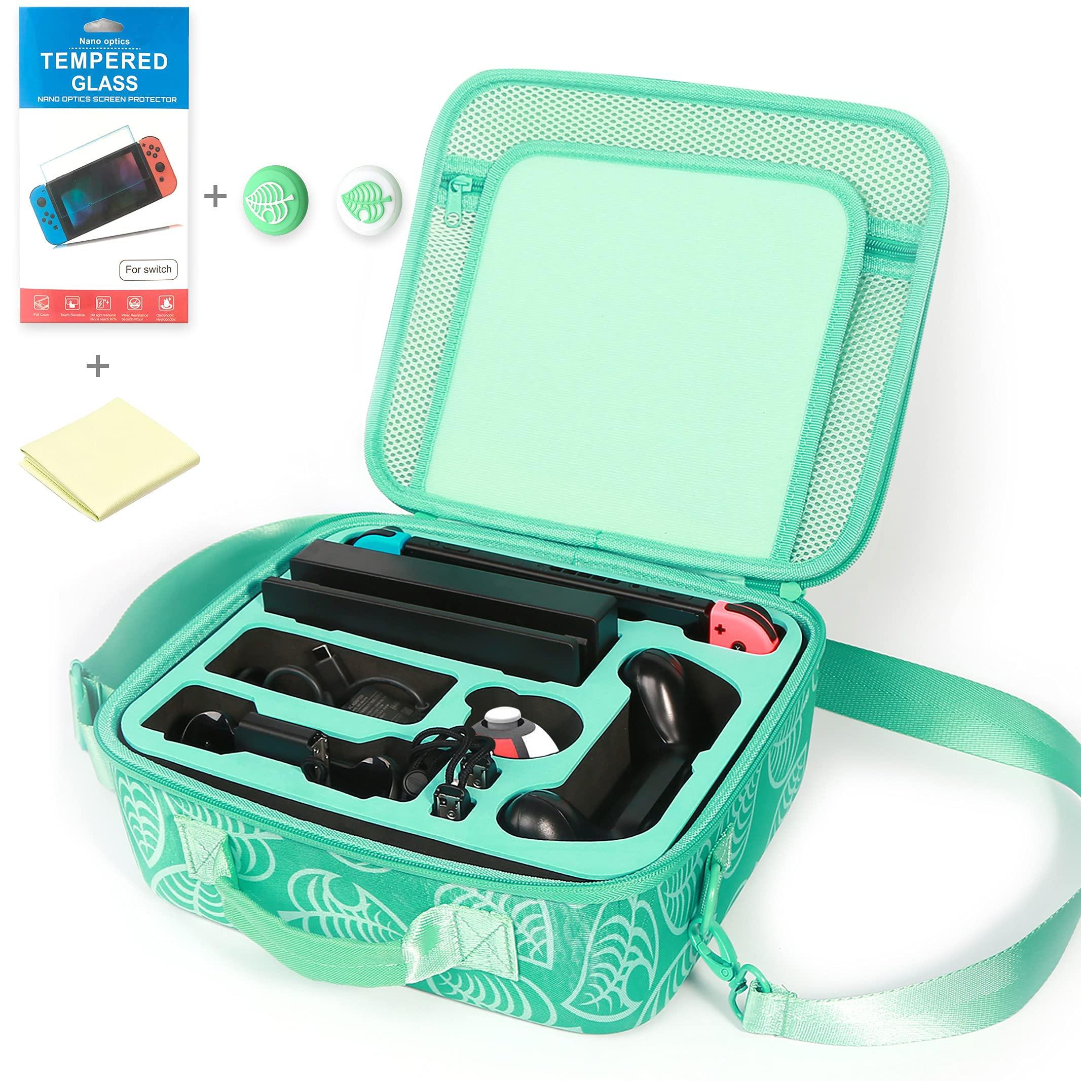 Anyuwen Carrying Travel Case for Nintendo Switch, Hard Shell Protective Storage with Shoulder Strap Handle - JOY2ESpree