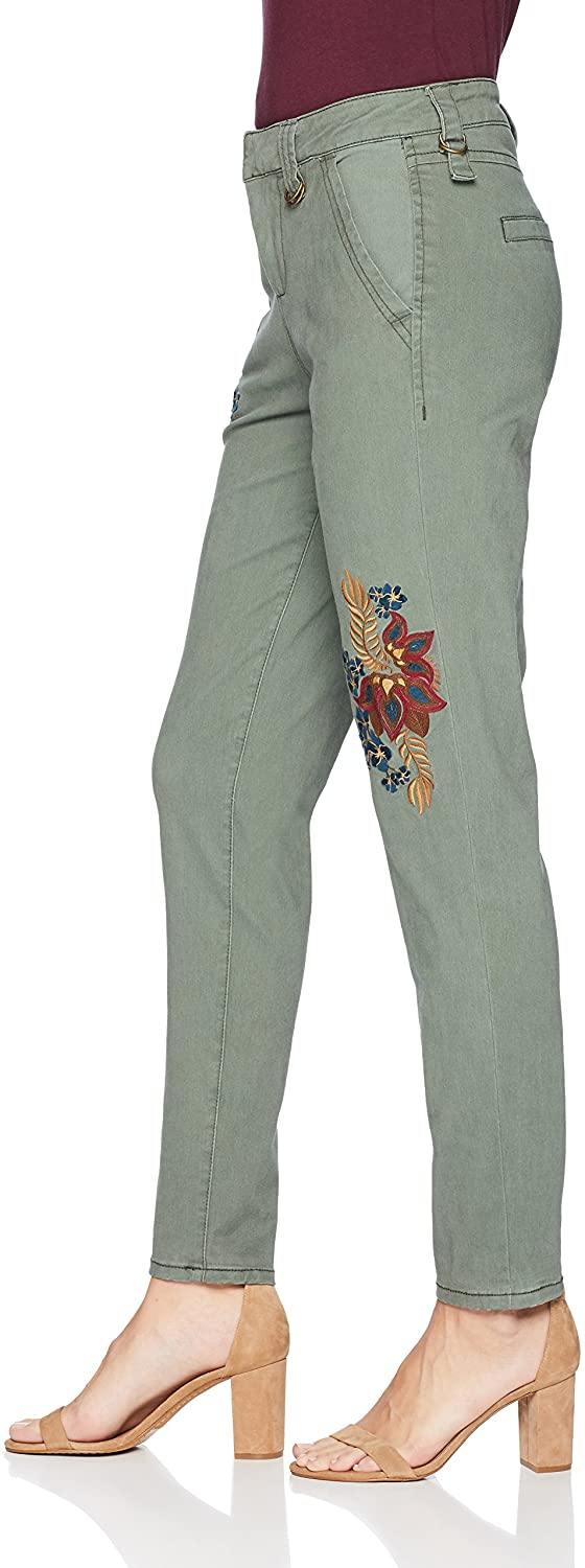 Jag Jeans Women's Dana Chino Pant with Embroidery