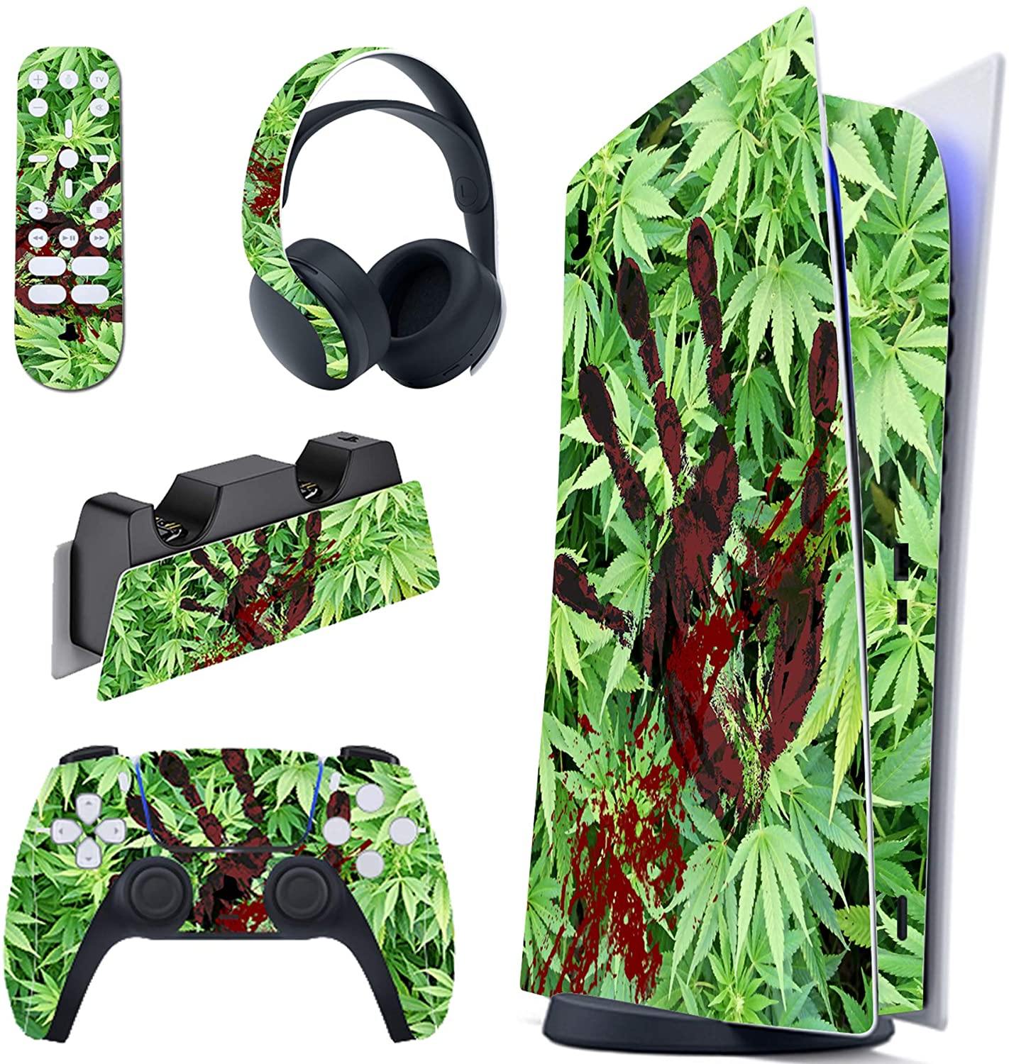 PlayVital Blue Nebula Full Set Skin Decal for PS5 Console Digital Edition - JOY2ESpree