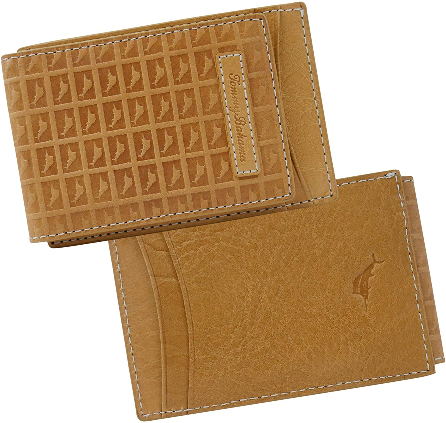 Tommy Bahama Men's 100% Leather Slim Card Case Carrier Wallet