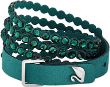 
                        
                          Cargar imagen en el visor de la galería, SWAROVSKI Women's Leather Look Crystal Power Bracelet Collection - JOY2ESpree
                        
                      