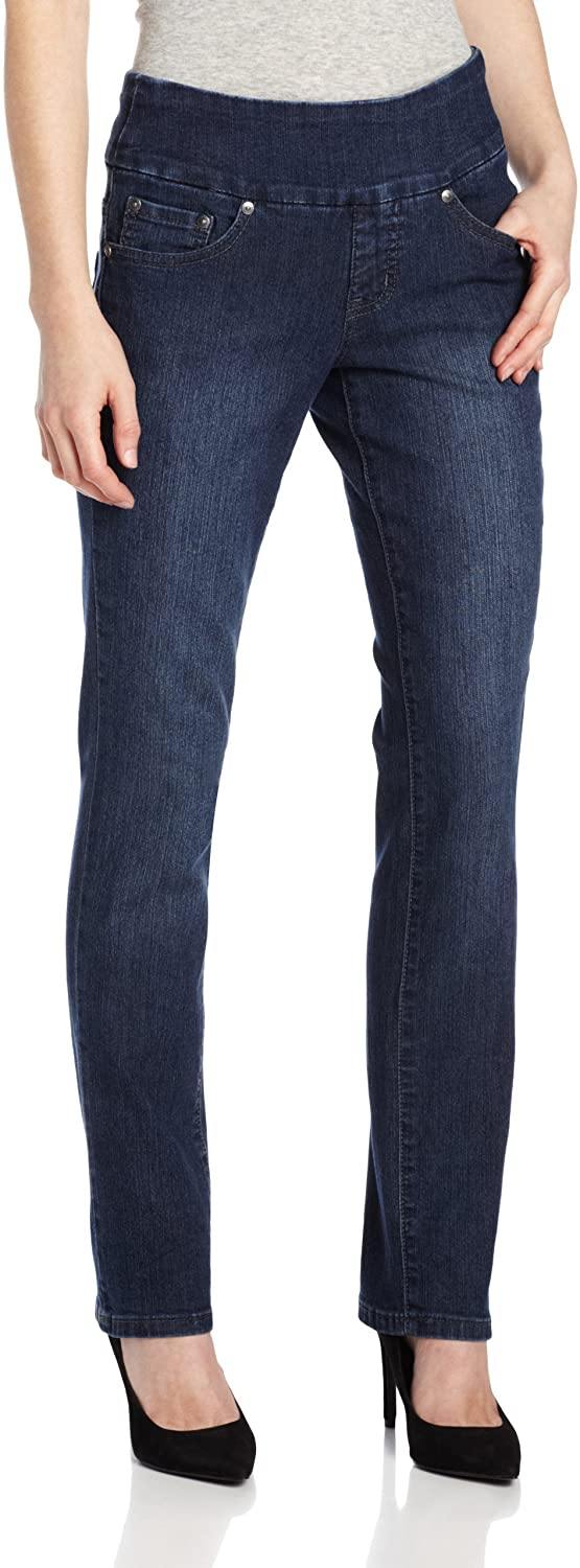 Jag Jeans Women's Petite Peri Pull On Straight Leg Jean