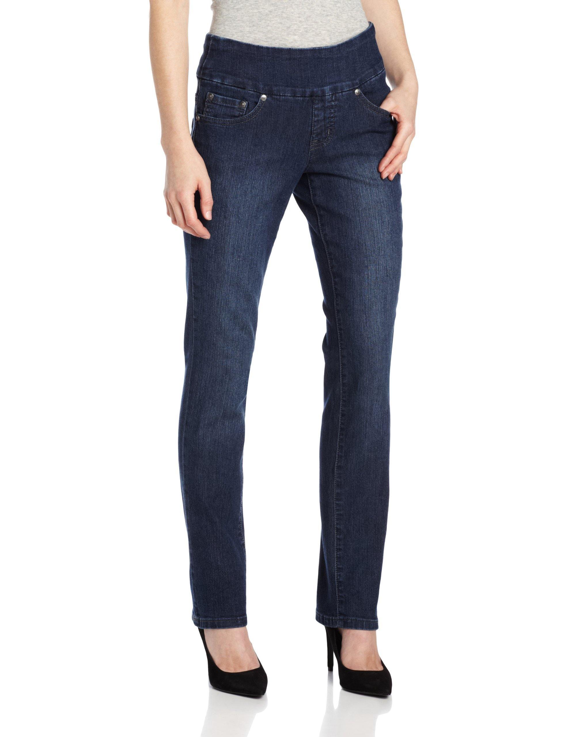 Jag Jeans Women's Petite Peri Pull On Straight Leg Jean