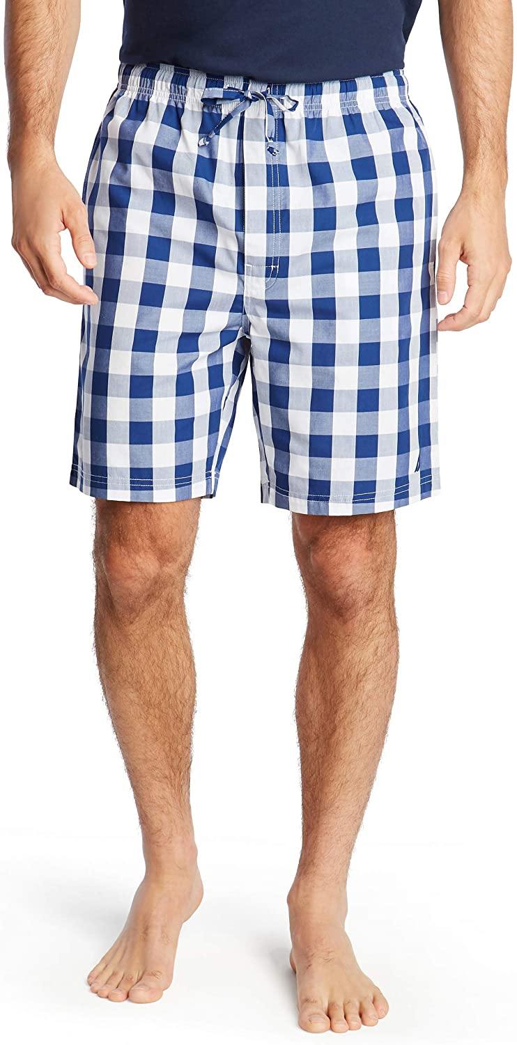 Nautica Men's Soft Woven 100% Cotton Elastic Waistband Sleep Pajama Short - JOY2ESpree