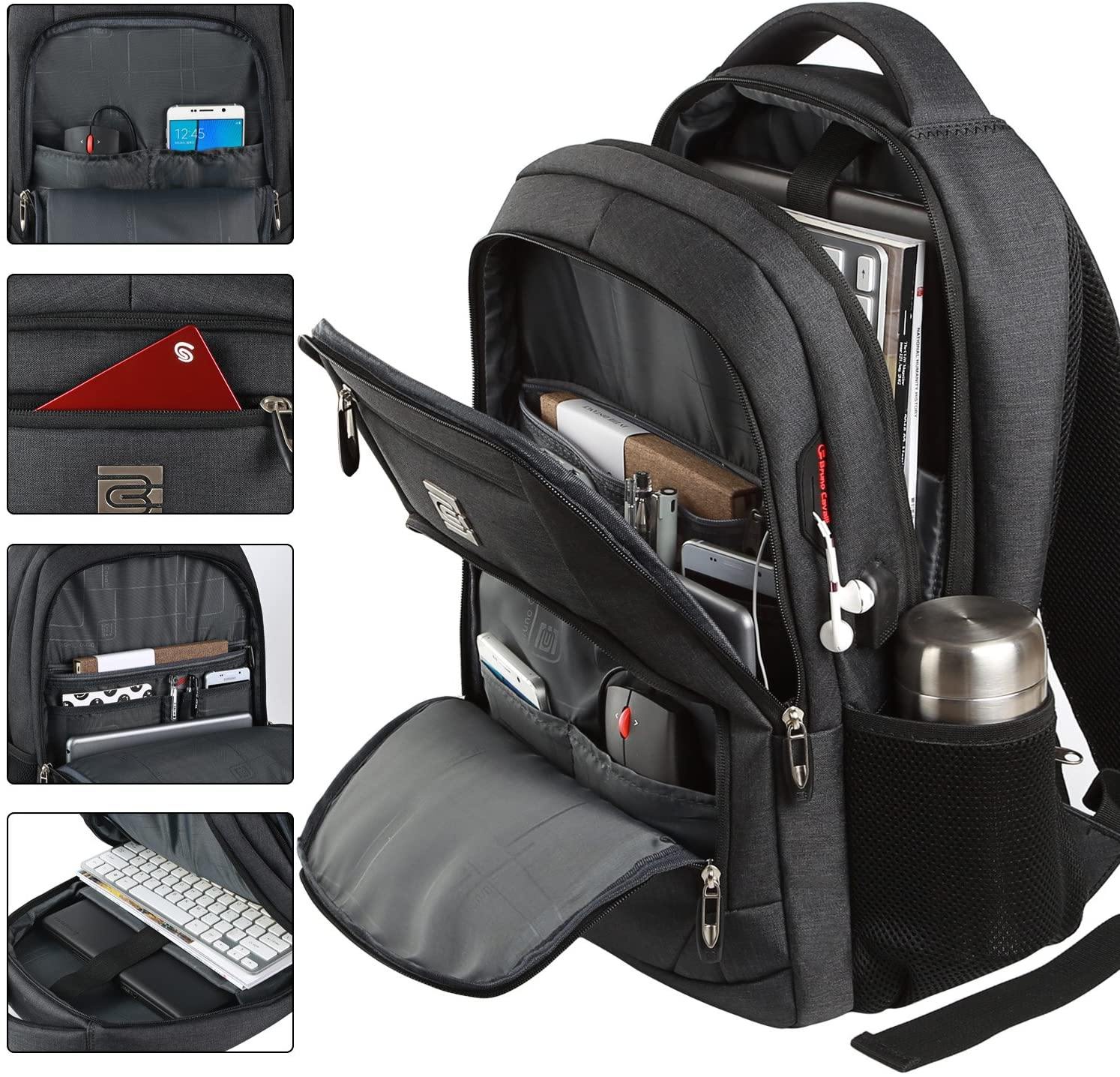 Laptop Backpack,Business Travel Anti Theft Slim Durable Laptops Backpack with USB Charging Port - JOY2ESpree
