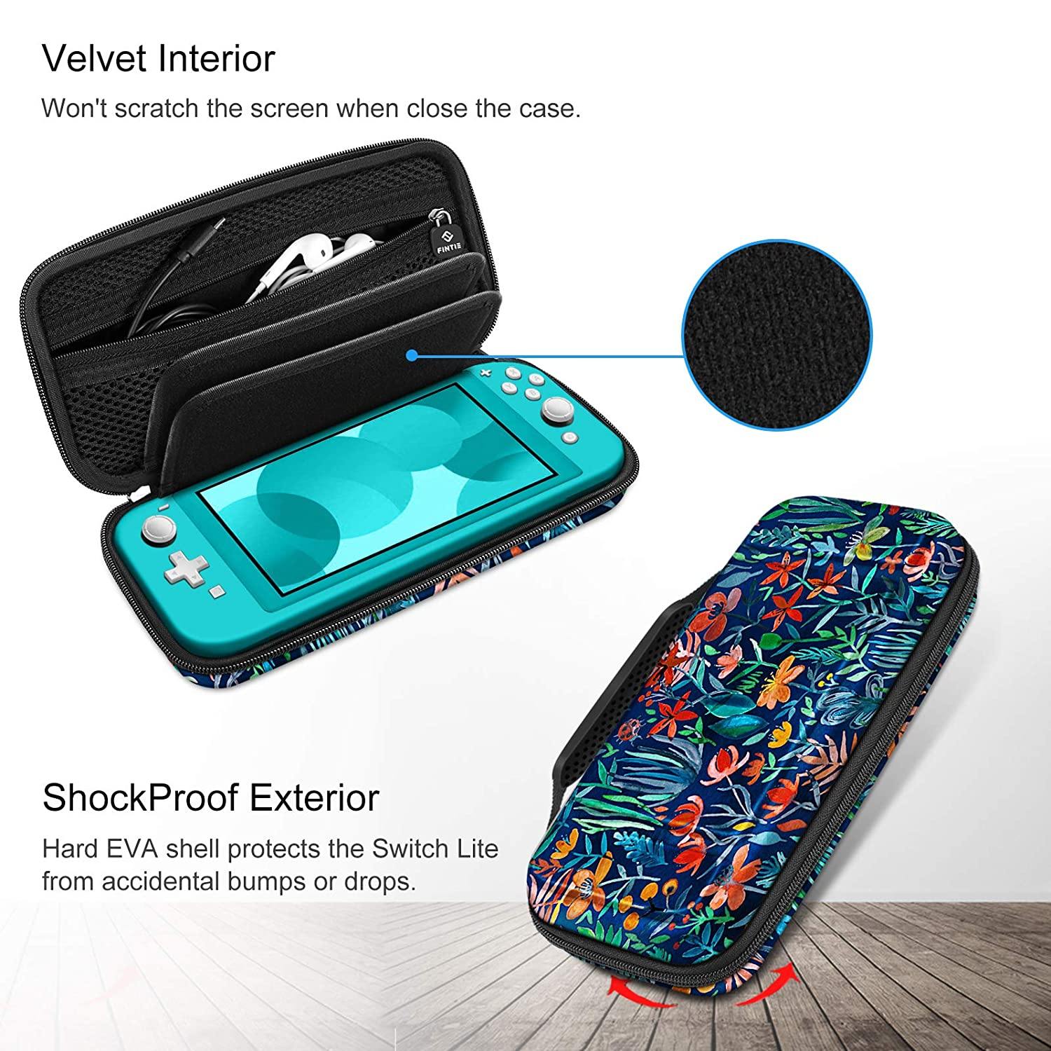 Fintie Carry Case for Nintendo Switch Lite 2019 - [Shockproof] Hard Shell Protective Cover Bag with 15 Game Card/2 Micro SD Card Slots - JOY2ESpree