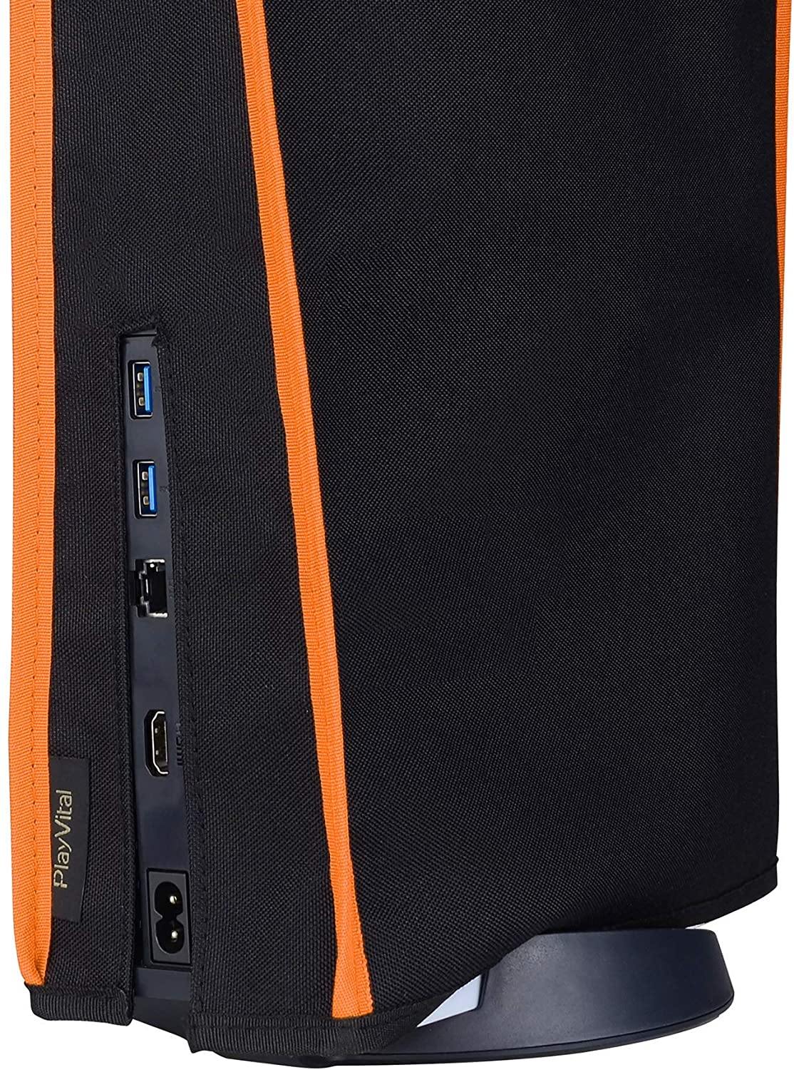 PlayVital Gray Nylon PS5 Dust Cover, Soft Neat Lining Dust Guard for DualSense 5 Console - JOY2ESpree