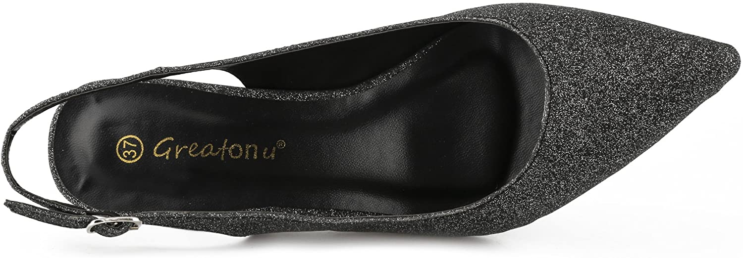 Greatonu Womens Slingback Dress Pump