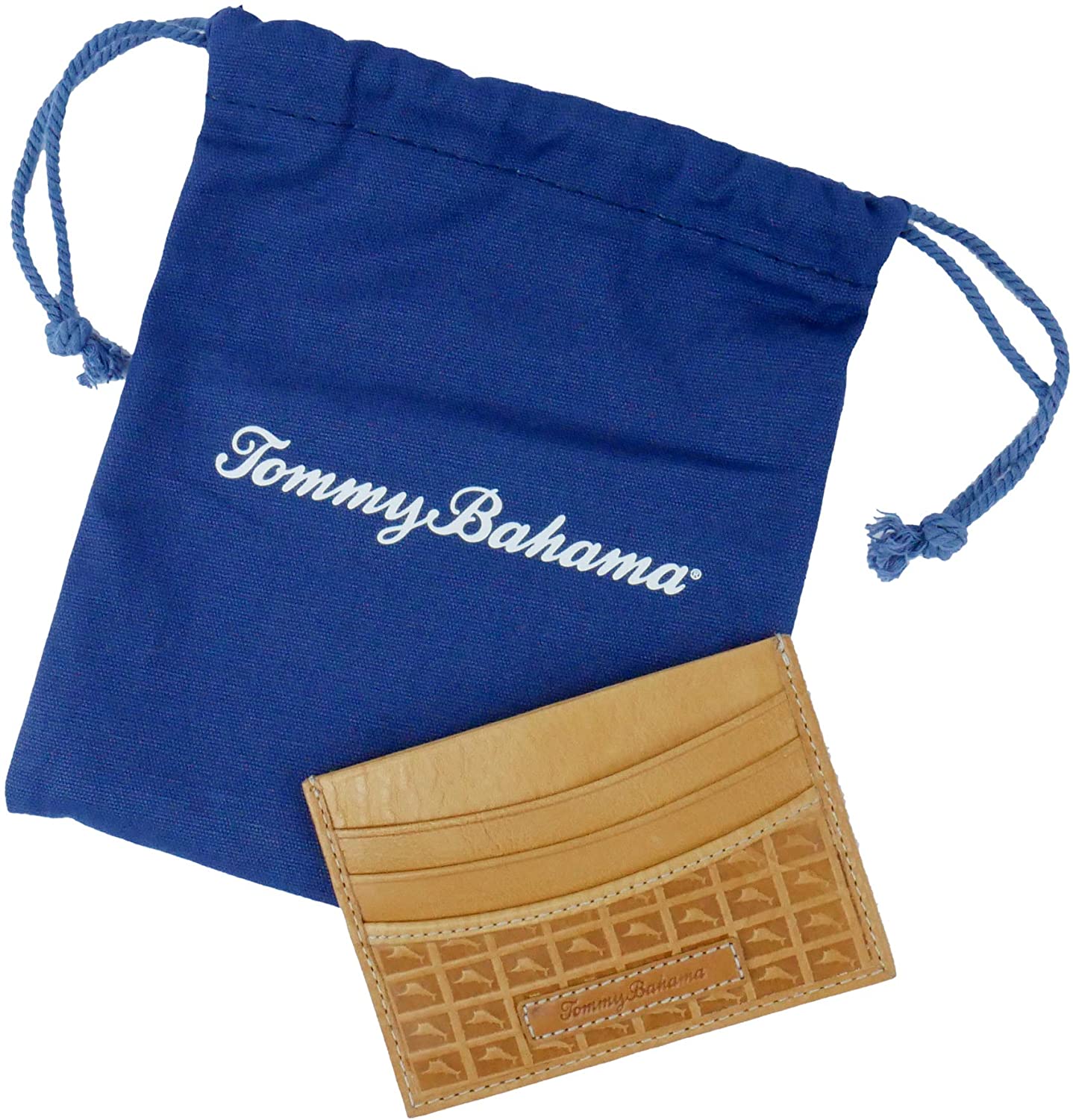 Tommy Bahama Men's 100% Leather Slim Card Case Carrier Wallet