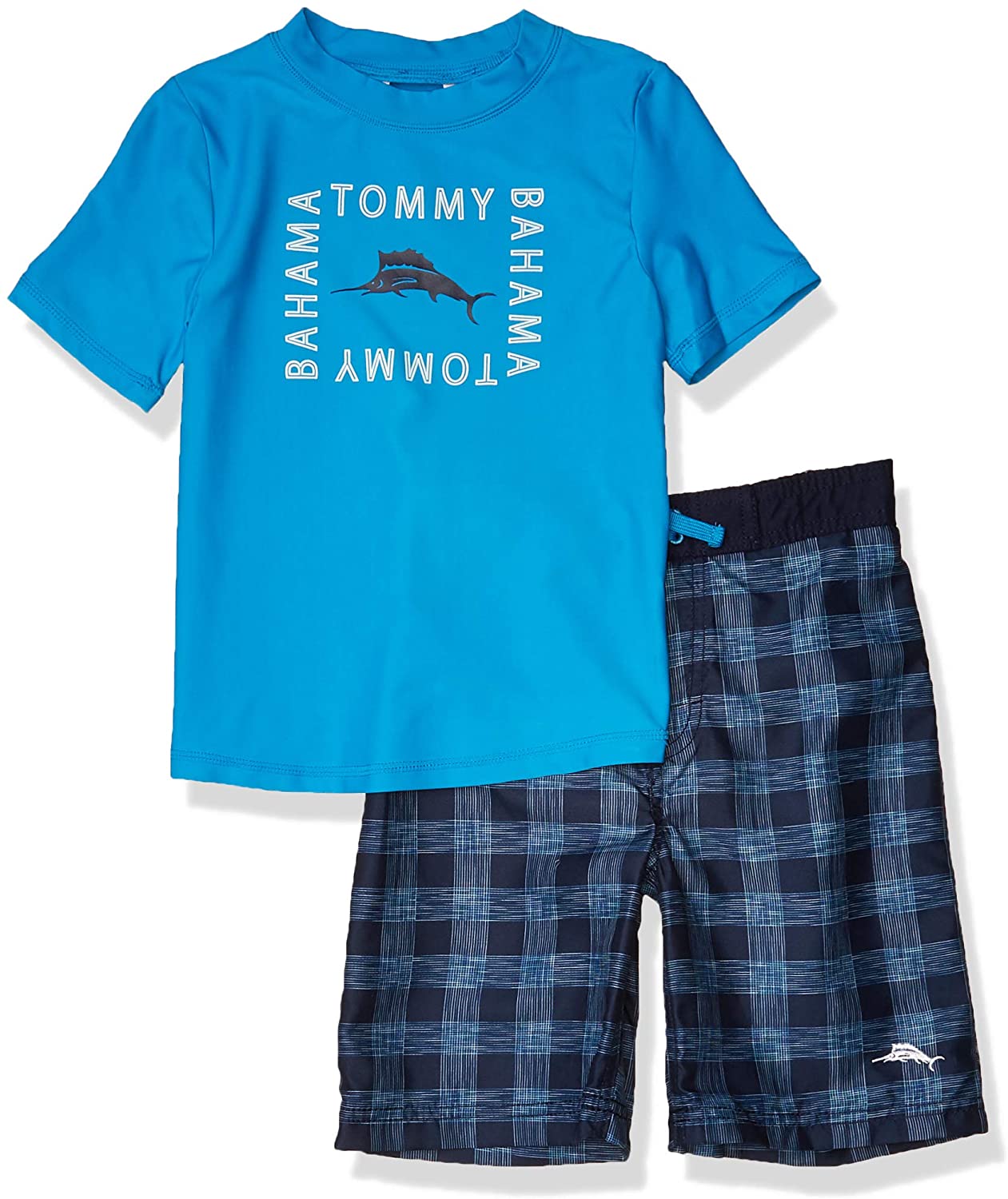 Tommy Bahama Boys' Rashguard and Trunks Swimsuit Set