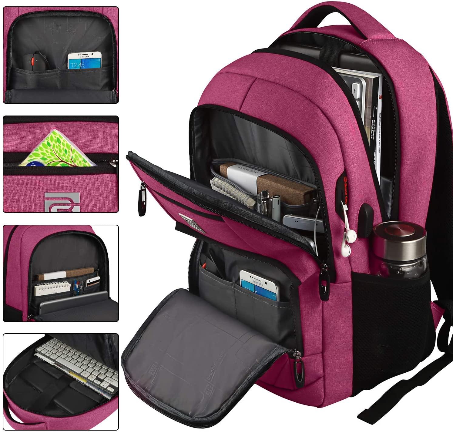 Laptop Backpack,Business Travel Anti Theft Slim Durable Laptops Backpack with USB Charging Port - JOY2ESpree