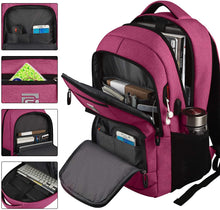 
                        
                          Load image into Gallery viewer, Laptop Backpack,Business Travel Anti Theft Slim Durable Laptops Backpack with USB Charging Port
                        
                      