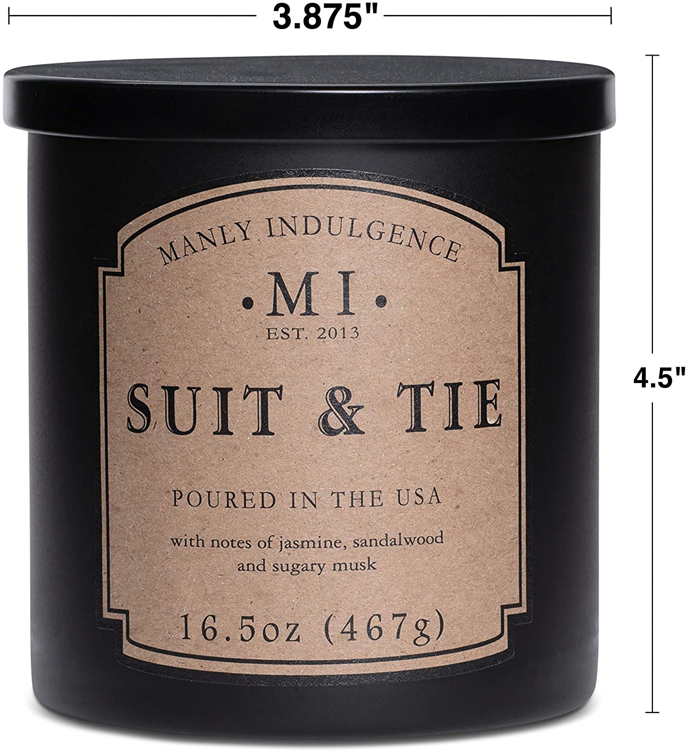 Manly Indulgence Sea Salt & Ginger Scented Jar Candle, 15 Oz, White