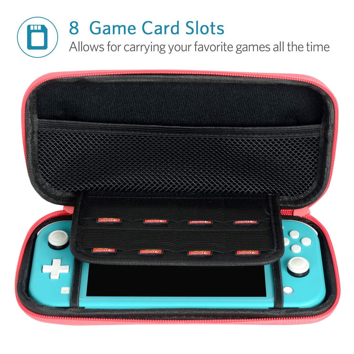 CoBak Carrying Case for Nintendo Switch Lite - with 1 Screen Protector, 1 Grip Case and 4 Thumb Grip Caps. - JOY2ESpree