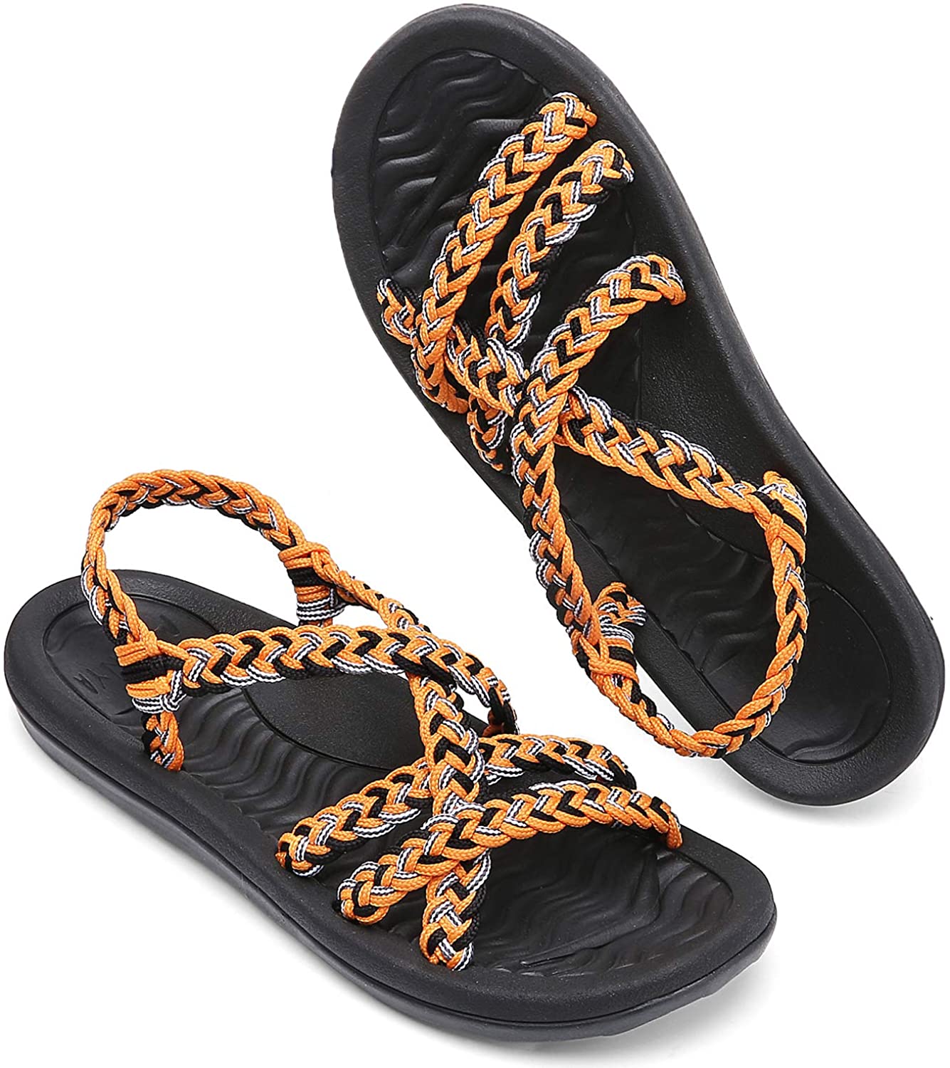 MEGNYA Women's Comfortable Walking Sandals with Arch Support Waterproof for Walking/Hiking/Travel/Wedding/Water Spot/Beach