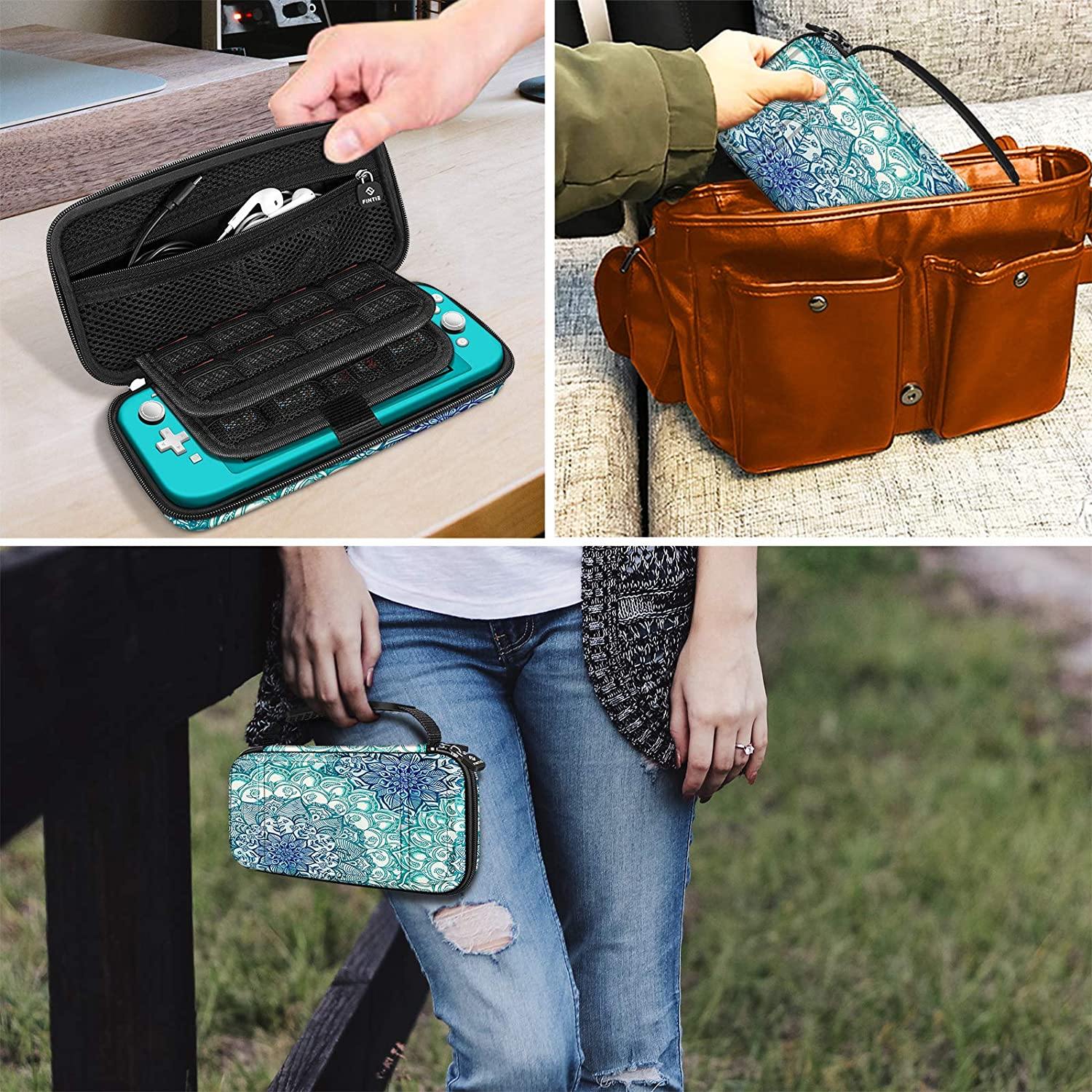 Fintie Carry Case for Nintendo Switch Lite 2019 - [Shockproof] Hard Shell Protective Cover Bag with 15 Game Card/2 Micro SD Card Slots - JOY2ESpree